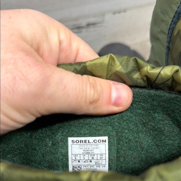 Sorel Boots unisex Women’s Men Sz US 6 Green Flurry Round Toe Winter Snow NWOT main image 7